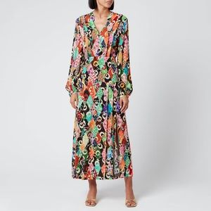 Rixo Long Patchwork Dress